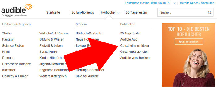 audible.de Gutschein