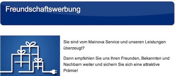 Mainova Freundschaftswerbung