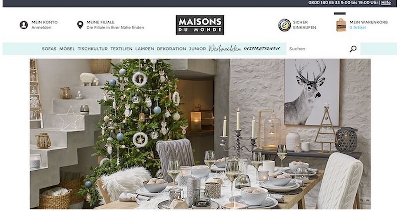 Maisons du Monde Webseite