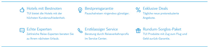 tui.com Serviceleistungen