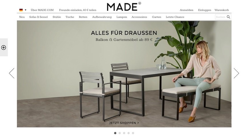 Made.com Webseite