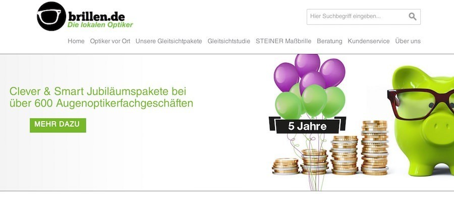 Brillen.de Webseite