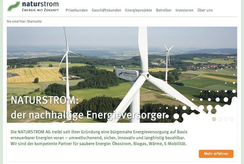 Naturstrom Webseite
