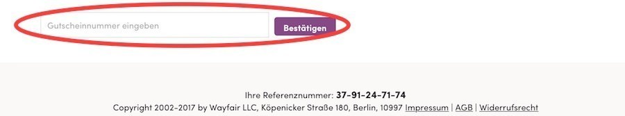 Wayfair Gutschein