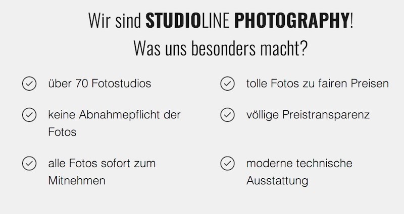 Studioline Vorteile