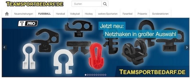 Teamsportbedarf Webseite