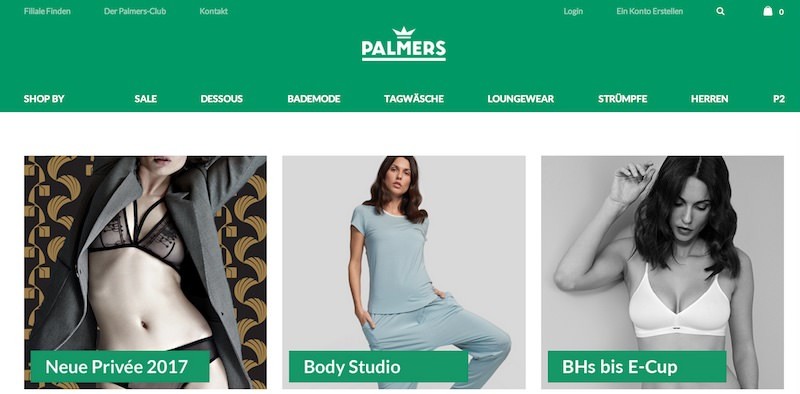 Palmers Webseite