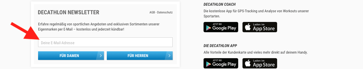 Decathlon - Newsletter