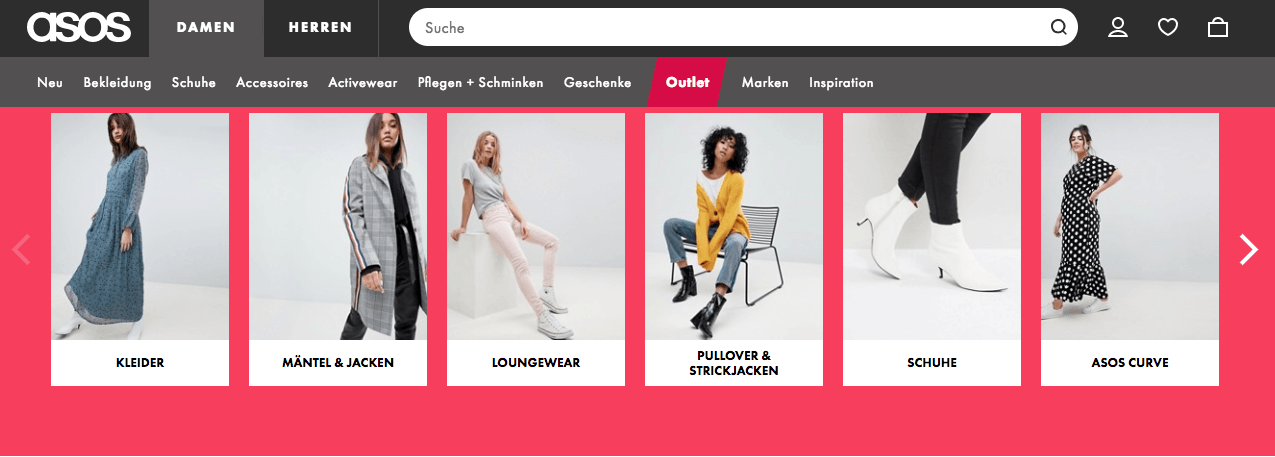 ASOS-Startseite