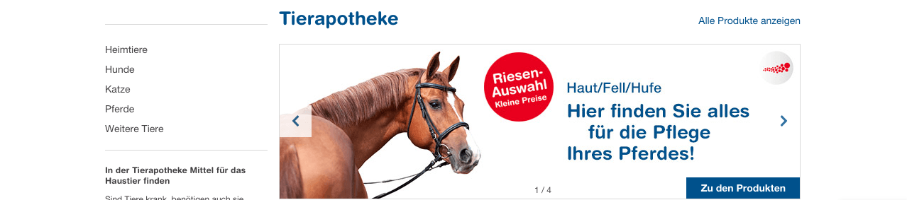 Shop Apotheke Tiere